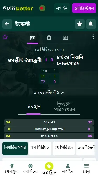 স্পিনবেটার বাংলাদেশ লাইভ বেটিং বৈশিষ্ট্যসমূহ