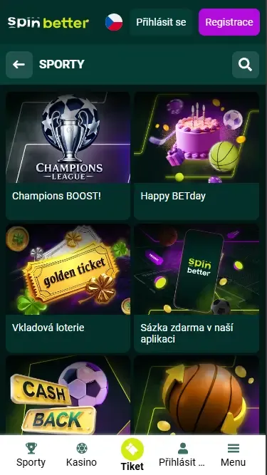 Sportovní bonusy Spinbetter v České republice