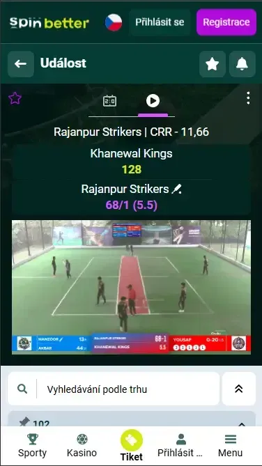 Spinbetter Česká republika Live sázení na kriket