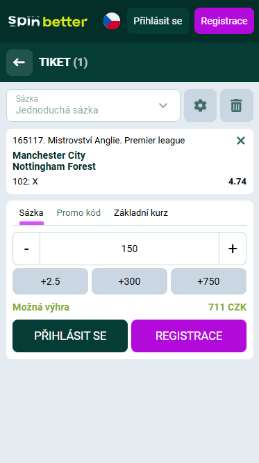 Začít sázet na Spinbetter