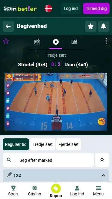 Spinbetter Danmark Volleyball Live Stream