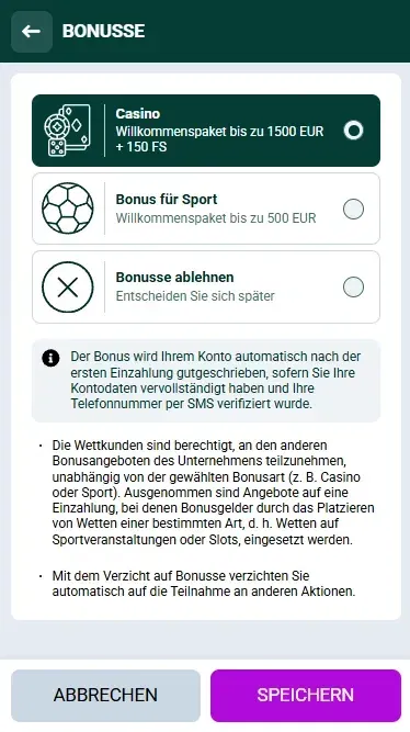 Spinbetter Willkommensbonus in Belgien