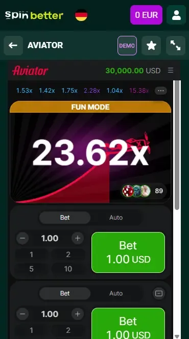 Spinbetter Aviator: So spielst du