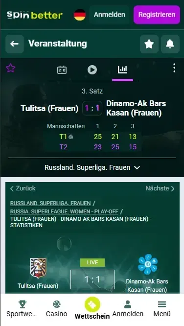 Spinbetter Deutschland Volleyball Live-Wetten