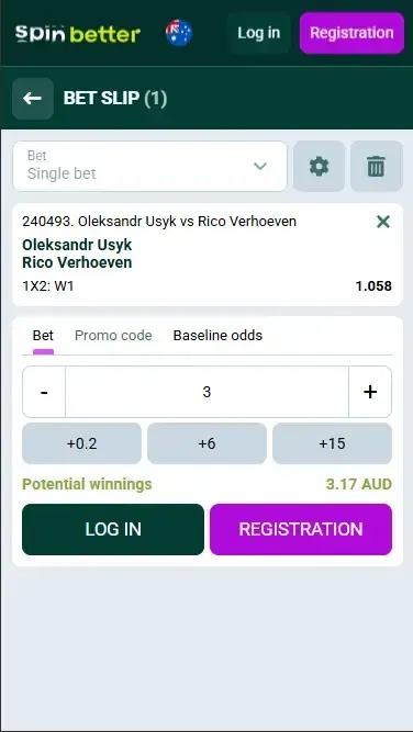 Spinbetter Boxing Bet Slip