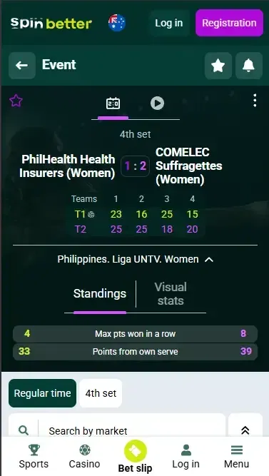 Spinbetter Australia Volleyball Live Betting