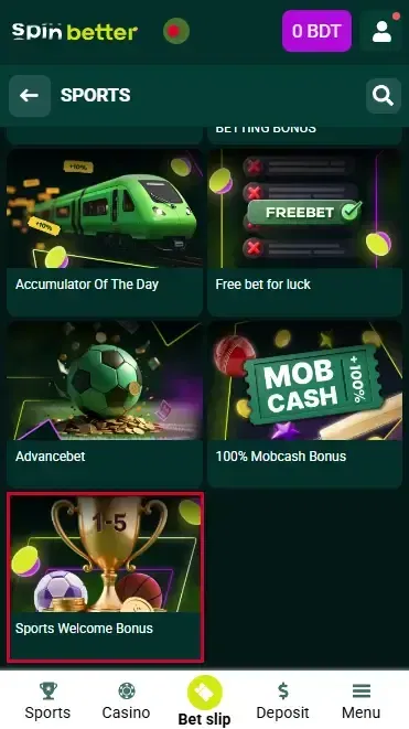 Spinbetter Bangladesh Welcome Bonus