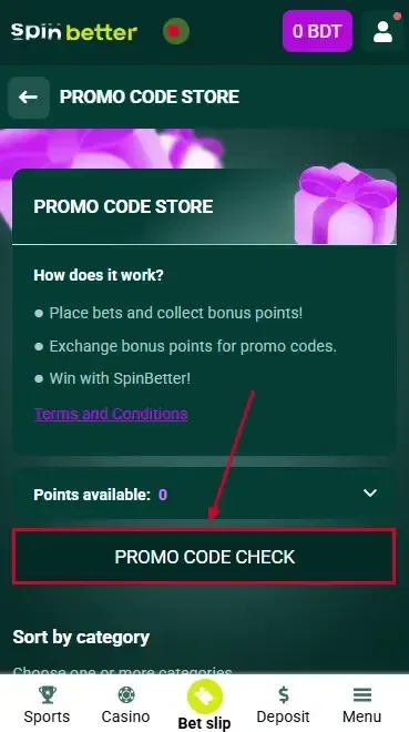 Spinbetter Bangladesh: Promo Code Check
