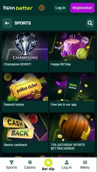 Spinbetter Bangladesh Sport Bonuses