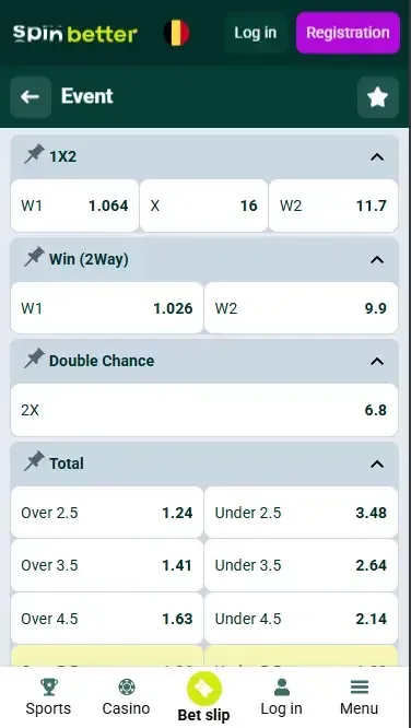 Spinbetter Belgium boxing markets