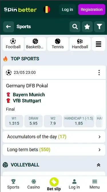 Spinbetter sports betting Belgium