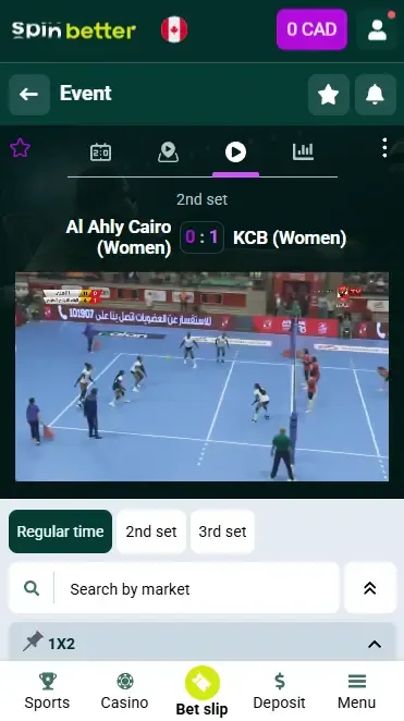 Spinbetter Canada Volleyball Live Stream
