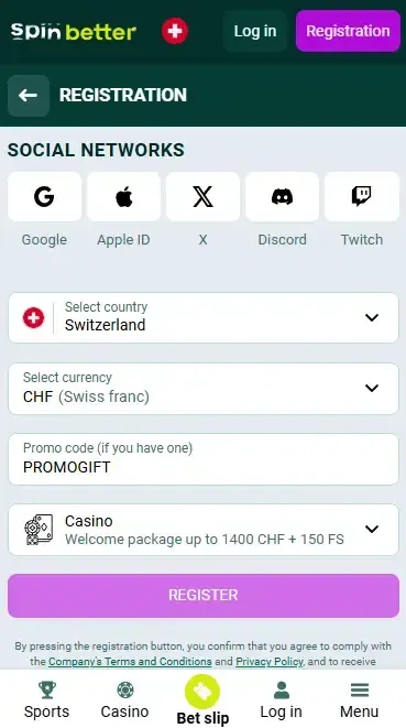 Spinbetter Registration via Social Nets