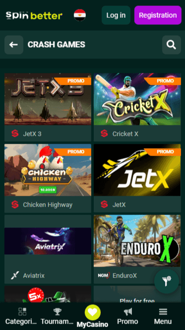 Spinbetter Crash Games