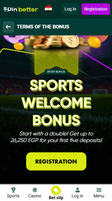 Spinbetter Sports Welcome Bonus