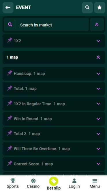 Spinbetter eSports Betting Markets