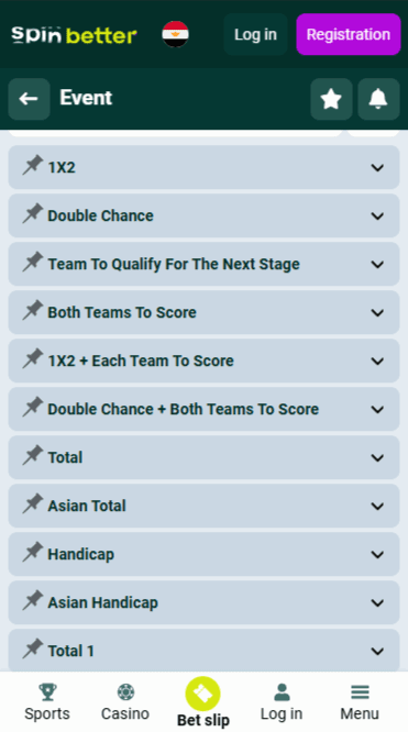 Spinbetter Bet Choice