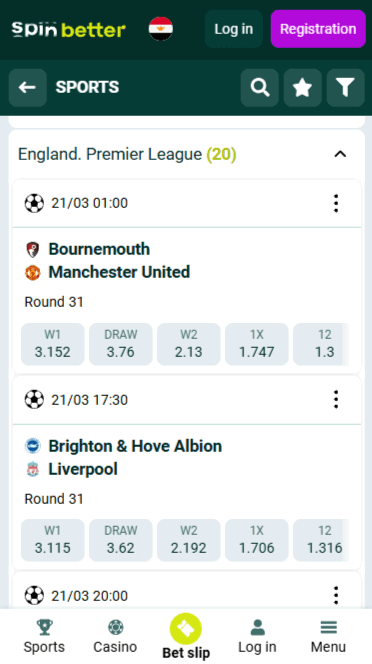 Spinbetter European Football Leagues