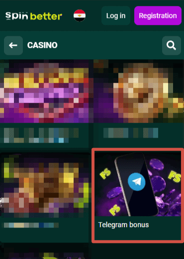 Spinbetter Telegram Bonus