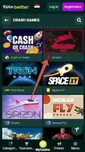 Spinbetter Crash Games