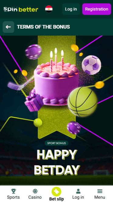 Spinbetter Birthday Bonus
