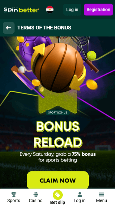 Spinbetter Sunday Reload Bonus