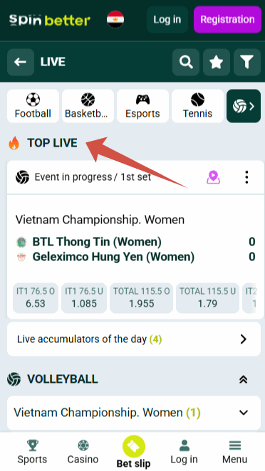 Spinbetter Volleyball Odds