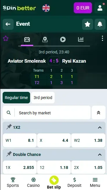 Spinbetter United Kingdom Live Betting Features