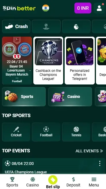 Spinbetter Indian App