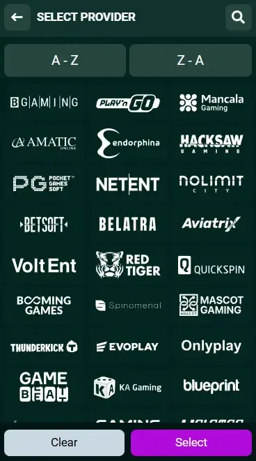 Spinbetter Casino Providers