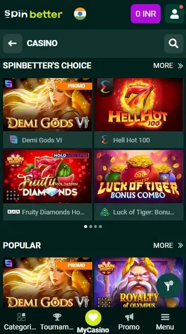 Spinbetter India: Slot Games