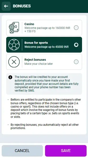 Welcome Package + Free Spins