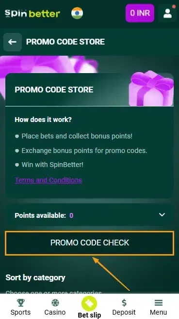 Spinbetter India: Promo Code Check