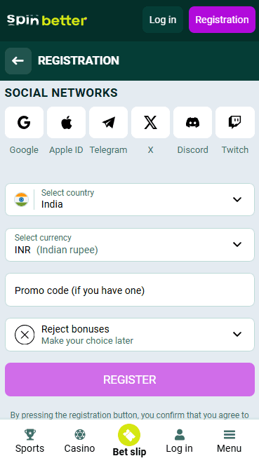 Spinbetter Registration via Social Nets