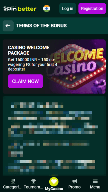 Spinbetter Casino Welcome Bonus
