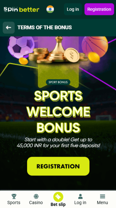 Spinbetter Sports Welcome Bonus