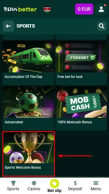 Spinbetter KE: Sport Betting Welcome Bonus