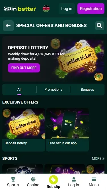 Spinbetter Kenya Deposit Bonuses