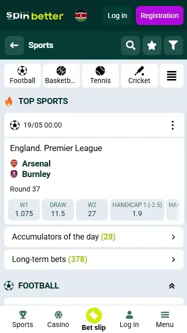 Spinbetter Live Betting