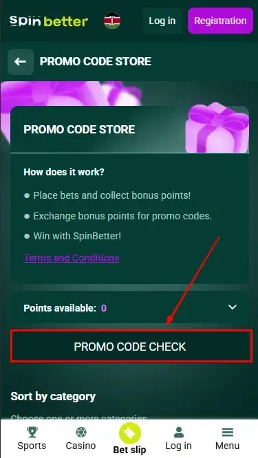 Spinbetter Kenya: Promo Code Check
