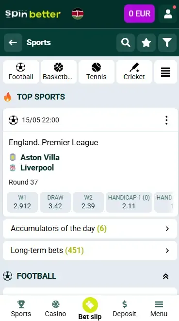 Spinbetter Kenya Sports Betting