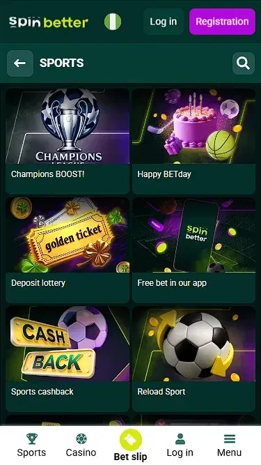 Spinbetter Sport Bonuses in Nigeria