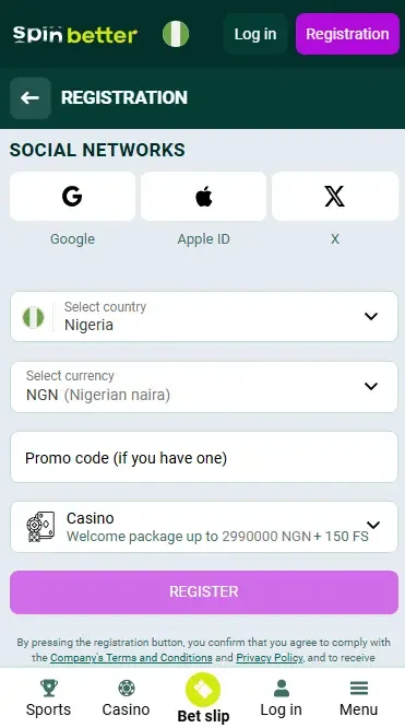 Spinbetter Registration via Social Nets