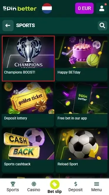 Seasonal and Special Bonuses at Spinbetter Netherlands