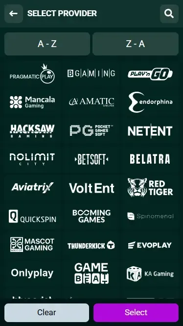 Spinbetter Casino Providers