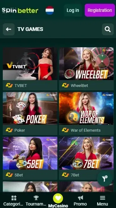 Spinbetter Netherlands: TV Games
