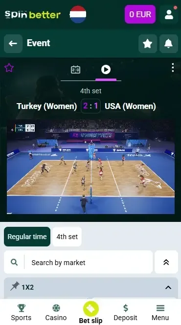 Spinbetter Netherlands Volleyball Live Stream