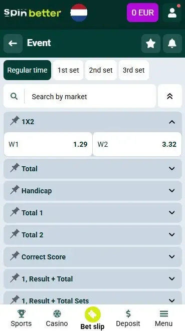 Spinbetter Netherlands Volleyball Match Winner
