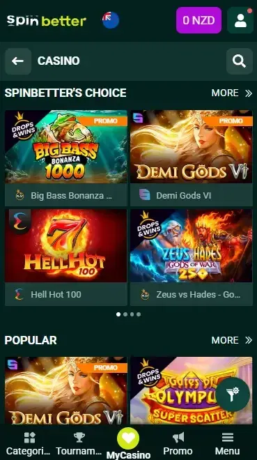 Spinbetter New Zealand: Slot Games