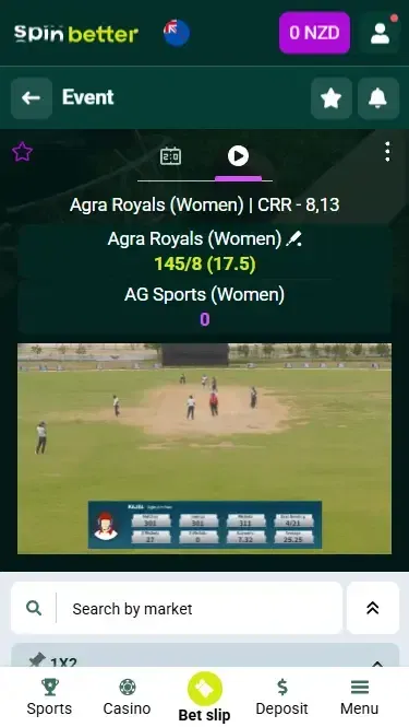Spinbetter New Zealand Live Cricket Betting